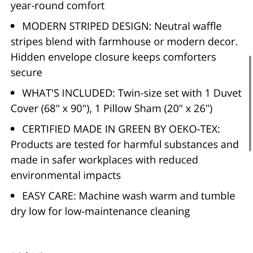 Striped Duvet Bedding 2pc Set Gray-TWIN